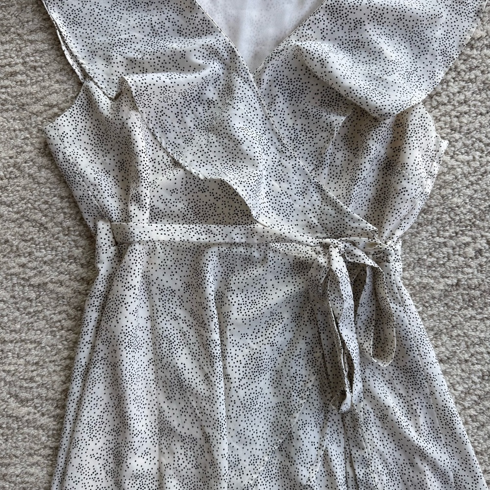 Gilli Cream Ruffle Wrap Dress - Picture 2 of 6